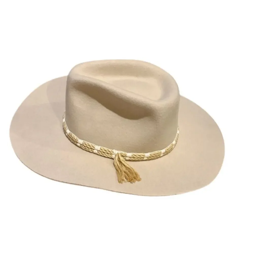 Anthropologie Wyeth Riverside Trimmed Rancher Hat O/S